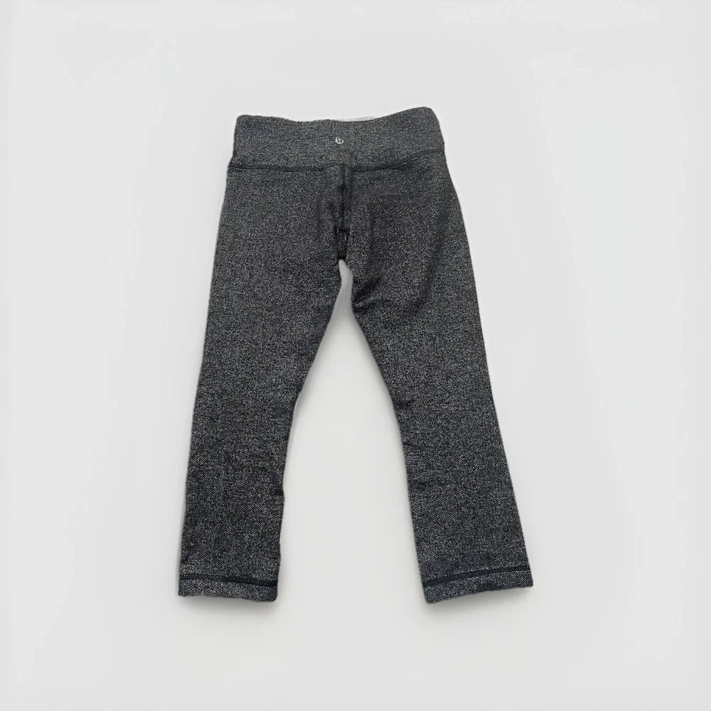 Lululemon Wunder Under High Rise Crops Herringbone Print‎ Legging Size 4